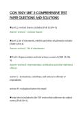 CON 1100V UNIT 5 COMPREHENSIVE TEST&NewLine;PAPER QUESTIONS AND SOLUTIONS&NewLine;