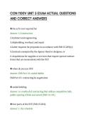 CON 1100V UNIT 5 EXAM ACTUAL QUESTIONS&NewLine;AND CORRECT ANSWERS