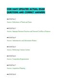 CON 1100V UPDATED ACTUAL EXAM&NewLine;QUESTIONS AND CORRECT ANSWERS&NewLine;