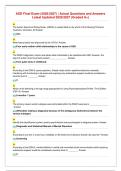 ASD Final Exam &lpar;2026&sol;2027&rpar; &vert; Actual Questions and Answers&NewLine;Latest Updated 2026&sol;2027 &lpar;Graded A&plus;&rpar;