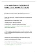 CON 1400V FINAL COMPREHENSIVE&NewLine;EXAM QUESTIONS AND SOLUTIONS