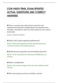 CON 1400V FINAL EXAM UPDATED&NewLine;ACTUAL QUESTIONS AND CORRECT&NewLine;ANSWERS&NewLine;