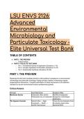 2026&sol;2027 LSU ENVS 2126&colon; Advanced Environmental Microbiology & Particulate Toxicology - S-Tier Elite Test Bank &lpar;Questions with Full Rationales&rpar;