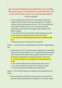 NSG 322 EXAM &sol;APPROVED NSG 322 BEHAVIORAL HEALTH NURSING &NewLine;FINAL EXAM 2026&sol;2027 TEST BANK PRACTICE QUESTIONS AND STUDY &NewLine;GUIDE COMPLETE REAL EXAM ACTUAL QUESTIONS AND CORRECT &NewLine;DETAILED ANSWERS 