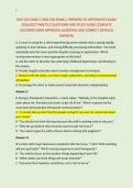 NSG 526 EXAM 2 &sol;NSG 526 EXAM 2 THERAPEUTIC APPROACHES EXAM &NewLine;2026&sol;2027 PRACTICE QUESTIONS AND STUDY GUIDE COMPLETE &NewLine;ACCURATE EXAM APPROVED QUESTIONS AND CORRECT DETAILED &NewLine;ANSWERS