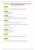 Biochemistry ACS Exam &vert; Actual Questions and Answers Latest&NewLine;Updated 2026&sol;2027 &lpar;Graded A&plus;&rpar;