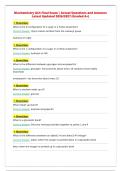 Biochemistry ACS Final Exam &vert; Actual Questions and Answers&NewLine;Latest Updated 2026&sol;2027 &lpar;Graded A&plus;&rpar;