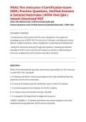 IFSAC Fire Instructor II Certification Exam 2026 &vert; Practice Questions&comma; Verified Answers & Detailed Rationales &vert; NFPA 1041 Q&A &vert; Instant Download PDF