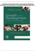 Test Bank for Growth and Development Across the Lifespan&comma; 4th Edition by Kimberly Townsend Little & Eve Fleck &vert; Chapters 1&ndash;16 &vert; Complete Questions & Answers &vert; 2027&NewLine;