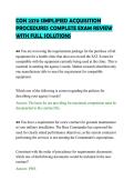 CON 2370 SIMPLIFIED ACQUISITION&NewLine;PROCEDURES COMPLETE EXAM REVIEW&NewLine;WITH FULL SOLUTIONS