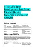 2026&sol;2027 S-Tier Life-Span Development Test Bank &vert;  Elite MCQs with Rationale & Distractor Analysis