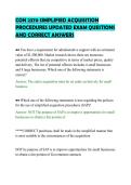 CON 2370 SIMPLIFIED ACQUISITION&NewLine;PROCEDURES UPDATED EXAM QUESTIONS&NewLine;AND CORRECT ANSWERS