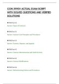 CON 3990V ACTUAL EXAM SCRIPT&NewLine;WITH SOLVED QUESTIONS AND VERIFIED&NewLine;SOLUTIONS