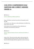 CON 3990V COMPREHENSIVE EXAM&NewLine;QUESTIONS AND CORRECT ANSWERS&NewLine;GRADED A&plus;