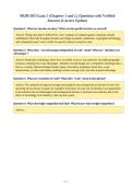 MQM 385 Exam 1 &lpar;Chapters 1 and 2&period;&rpar; Questions with Verified&NewLine;Answers &lpar;Correct Update&rpar;