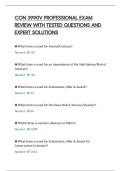 CON 3990V PROFESSIONAL EXAM&NewLine;REVIEW WITH TESTED QUESTIONS AND&NewLine;EXPERT SOLUTIONS&NewLine;