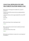 CON 237 DAU CERTIFICATION TEST PAPER&NewLine;2026 COMPLETE SOLUTIONS GRADED A PLUS