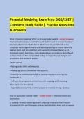  &NewLine;Financial Modeling Exam Prep 2026&sol;2027 &vert; &NewLine;Complete Study Guide &vert; Practice Questions & Answers &NewLine;