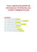 WGU C180 Foundations of Psychology Test Bank &lbrack;2026&sol;2027&rsqb; &ndash; Complete Questions&comma; Answers & Exam Study Guide