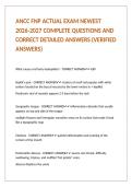 ANCC FNP ACTUAL EXAM NEWEST 2026-2027 COMPLETE QUESTIONS AND CORRECT DETAILED ANSWERS &lpar;VERIFIED ANSWERS&rpar;&NewLine;