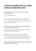 CONCEPTS FOR NURSING PRACTICE GIDDENS&NewLine;COMPLETE COURSE REVIEW GUIDE