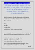 ATI COMMUNITY HEALTH PROCTORED 2026 &NewLine;EXAM &sol;ATI RN COMMUNITY HEALTH EXAM 70 &NewLine;QUESTIONS WITH DETAILED VERIFIED &NewLine;ANSWERS &lpar;100&percnt; CORRECT ANSWERS&rpar; &NewLine;&sol;ALREADY GRADED A&plus; 