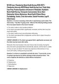 NR 326 Exam 1 Chamberlain Mental Health Nursing 2026&sol;2027 &vert; Chamberlain University NR326 Mental Health Nursing Exam 1 Study Guide&comma; Exam Prep&comma; Practice Questions with Answers & Rationales&comma; Psychiatric Mental Health Nursing&comma; Therapeutic Communication&comma; Nurse