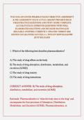 WGU D116 ADVANCED PHARMACOLOGY OBJECTIVE ASSESSMENT &NewLine;& PRE ASSESSMENT EXAM ACTUAL 2026&sol;2027 PREMIUM HIGH &NewLine;YIELD PRACTICE QUESTIONS AND STUDY GUIDE COMPLETE &NewLine;ACCURATE EXAM APPROVED QUESTIONS WITH WELL &NewLine;ELABORATED SOLUTIONS AND DETAILED RATIONALES &NewLine;&lpar;RE