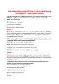 NUR 253 Exam 2 Actual Exam V2 &vert; NUR 253 Mental Health Nursing &NewLine;&lpar;NUR253 Exam 2&rpar; &vert; Galen College of Nursing 