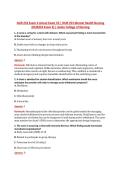 NUR 253 Exam 4 Actual Exam V2 &vert; NUR 253 Mental Health Nursing &NewLine;&lpar;NUR253 Exam 4&rpar; &vert; Galen College of Nursing 