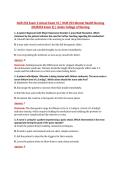 NUR 253 Exam 2 Actual Exam V1 &vert; NUR 253 Mental Health Nursing &NewLine;&lpar;NUR253 Exam 2&rpar; &vert; Galen College of Nursing 
