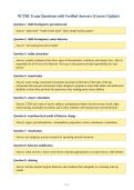 NCTRC Exam Questions with Verified Answers &lpar;Correct Update&rpar;