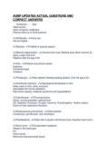 AGNP UPDATED ACTUAL QUESTIONS AND&NewLine;CORRECT ANSWERS