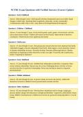 NCTRC Exam Questions with Verified Answers &lpar;Correct Update&rpar;