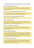 NCTRC Exam Questions with Verified Answers &lpar;Correct Update&rpar;