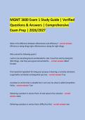 &NewLine;MGMT 3600 Exam 1 Study Guide &vert; Verified &NewLine;Questions & Answers &vert; Comprehensive Exam Prep &vert; 2026&sol;2027 &NewLine;