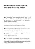 AHA ACLS EXAM SET 2 UPDATED ACTUAL&NewLine;QUESTIONS AND CORRECT ANSWERS