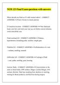 NUR 125 Final Exam questions with answers