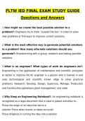 PLTW IED Final Exam Study Guide Latest 2026 Actual Questions & Verified Answers &lpar;Latest 2026 &sol; 2027 Update&rpar; A&plus; Grade 100&percnt; Guarantee Verified by Experts