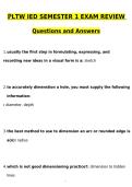 PLTW IED Semester 1 Exam Review Latest 2026 Actual Questions & Verified Answers &lpar;Latest 2026 &sol; 2027 Update&rpar; A&plus; Grade 100&percnt; Guarantee Verified by Experts