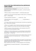 AHA ACLS POST FINAL PAPER UPDATED ACTUAL QUESTIONS AND&NewLine;CORRECT ANSWERS