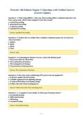 Network&plus; 8th Edition Chapter 11 Questions with Verified Answers&NewLine;&lpar;Correct Update&rpar;