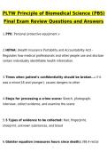 PLTW Principle of Biomedical Science &lpar;PBS&rpar; Final Exam Review Latest 2026 Actual Questions & Verified Answers &lpar;Latest 2026 &sol; 2027 Update&rpar; A&plus; Grade 100&percnt; Guarantee Verified by Experts
