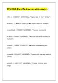 IDM 1020-Excel Basics exam with answers