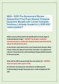 WGU - D291 Pre-Assessment Review &NewLine;Assessment Final Exam Newest Complete&NewLine;Questions Merged with Correct Complete &NewLine;Solutions &vert;&vert; Already Graded A&plus; &vert;&vert; 2026-2027 &NewLine;Latest Update&excl;&excl;&excl;