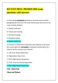 RN EXIT HESI- PHARM 2026 exam questions with answers