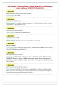 CEN Sample Test Questions &vert; Actual Questions and Answers&NewLine;Latest Updated 2026&sol;2027 &lpar;Graded A&plus;&rpar;&NewLine;