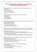 CFI FIA Exam &lpar;2026&sol;2027&rpar; &vert; Actual Questions and Answers&NewLine;Latest Updated 2026&sol;2027 &lpar;Graded A&plus;&rpar;