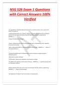 NSG 526 Exam 1 Questions&NewLine;with Correct Answers 100&percnt;&NewLine;Verified