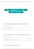 CBSPD CHAPTER 8 PREP AND PACK QUESTIONS WITH 100&percnt; CORRECT ANSWERS